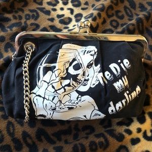 Misfits Kiss Lock Clutch w/ Chain Strap
